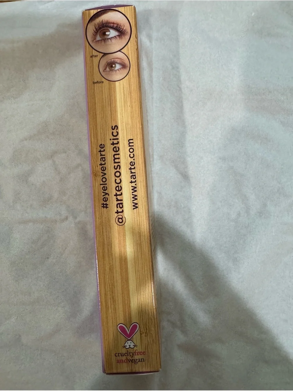 tarte Gifted Mascara in Natural Wood-Tone Tube with Black Wand New